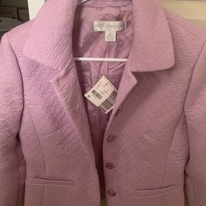 Petite Sophisticate Lilac Textured Blazer